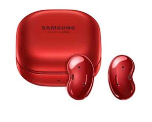 galaxy buds live mystic red | true wireless earbuds w/active noise cancelling | wireless charging case included | korean version