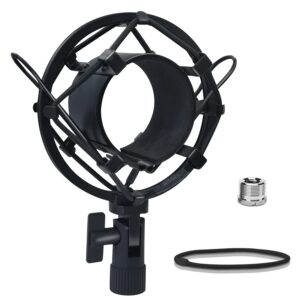 boseen microphone shock mount mic holder, anti-vibration suspension shock mount mic holder clip for 43mm-47mm diameter condenser microphone