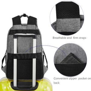 Diaper Bag Breast Pump Backpack - Multi-Function Cooler and Moistureproof Bag Double Layer for Mother Baby Bottle Breast Milk Pump Outdoor Working Backpack with Insulation Bag (Grey) (Medium）
