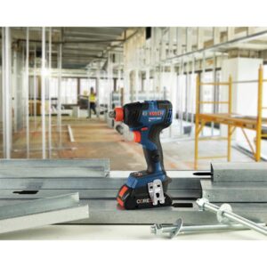 BOSCH GDX18V-1800CB15 Freak 18V EC Brushless Connected-Ready 1/4 In. and 1/2 In. Two-In-One Bit/Socket Impact Driver Kit (Renewed)