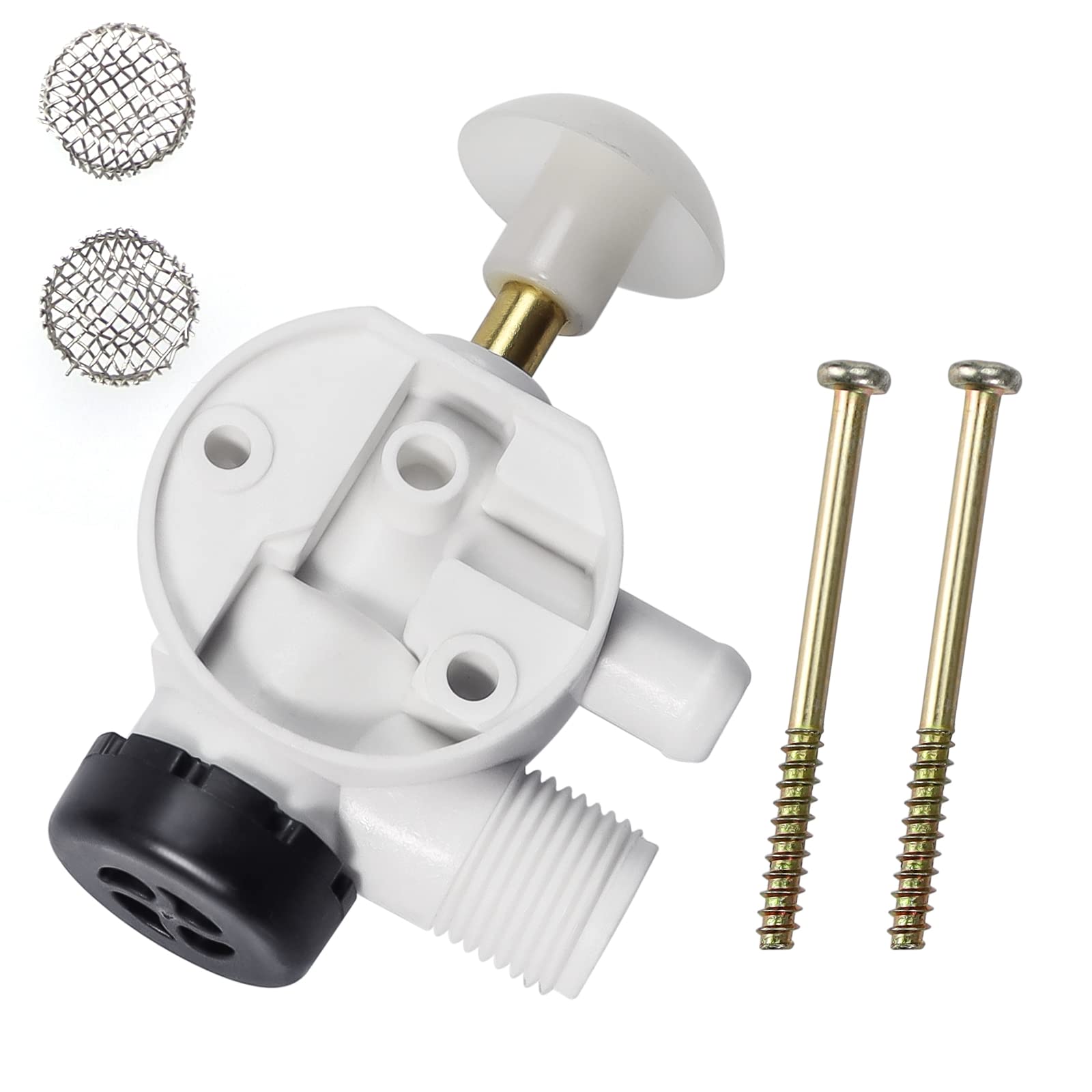 Beaquicy 385314349 RV Water Valve Kit Upgraded Toilet Water Valve Assembly Replacement for Dom-etic Sealand VacuFlush Toilet Models