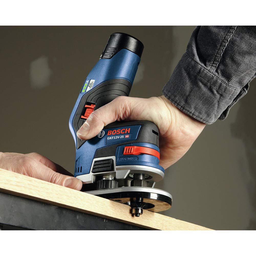 Bosch GKF12V-25N-RT 12V Max Brushless Lithium-Ion 1/4 in. Cordless Palm Edge Router (Tool Only) (Renewed)