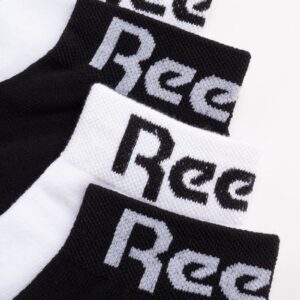 Reebok Women's Comfort Cushioned Athletic Quarter Cut Socks (6 Pack), Size 4-10, BlackWhite