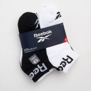 Reebok Women's Comfort Cushioned Athletic Quarter Cut Socks (6 Pack), Size 4-10, BlackWhite