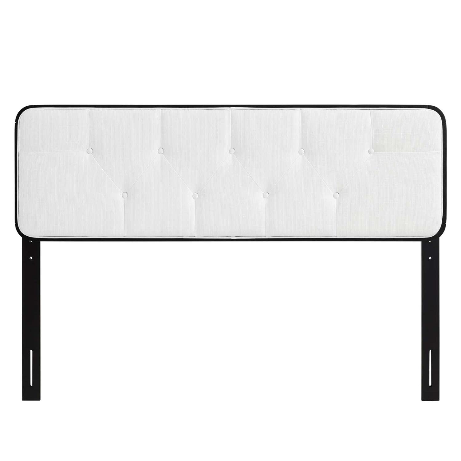 Modway Collins Tufted Fabric and Wood Queen Headboard in Black White