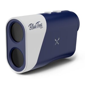 blue tees golf series 1 sport golf rangefinder with slope - 650 yards range finder, 6x magnification laser rangefinder, advanced flag pole locking with pulse vibration
