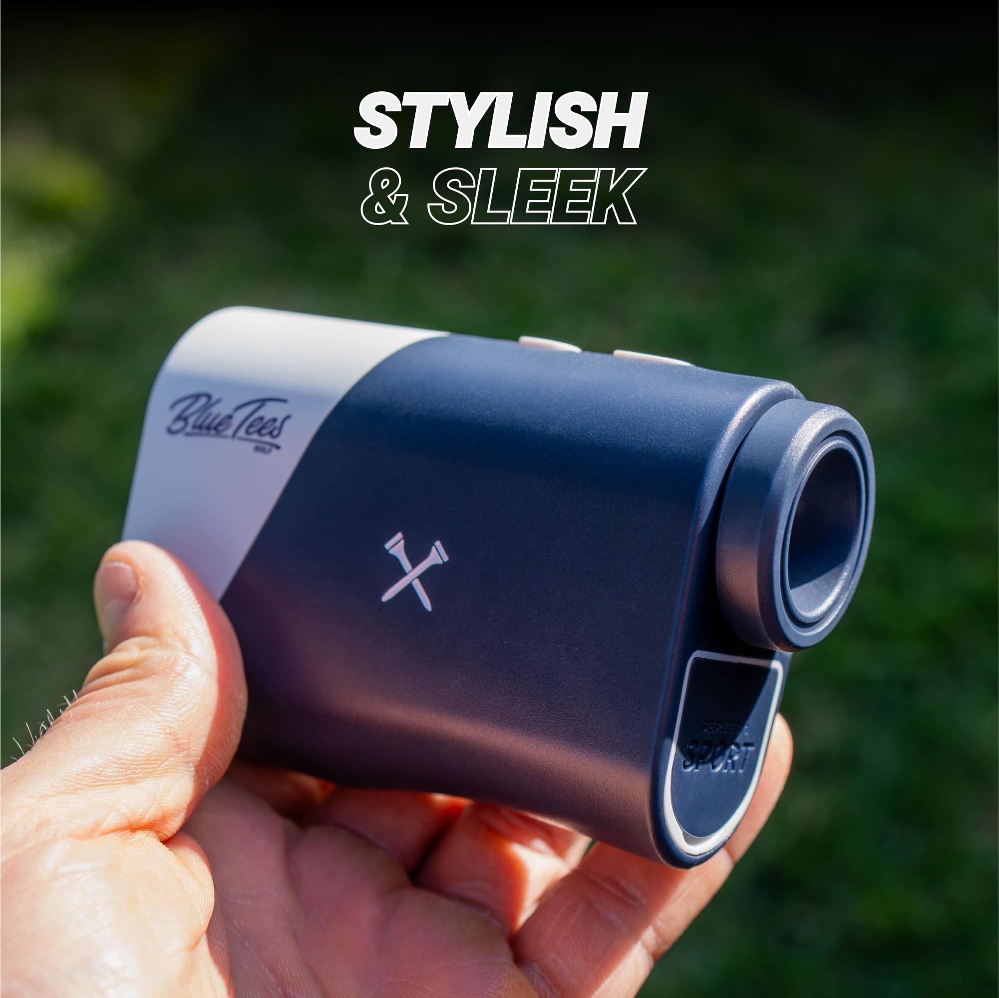 Blue Tees Golf Series 1 Sport Golf Rangefinder with Slope - 650 Yards Range Finder, 6X Magnification Laser Rangefinder, Advanced Flag Pole Locking with Pulse Vibration