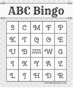 vintage abc bingo