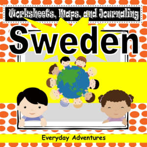 sweden notebooking pages, worksheets, and maps for grades 3 through 6 (geography)