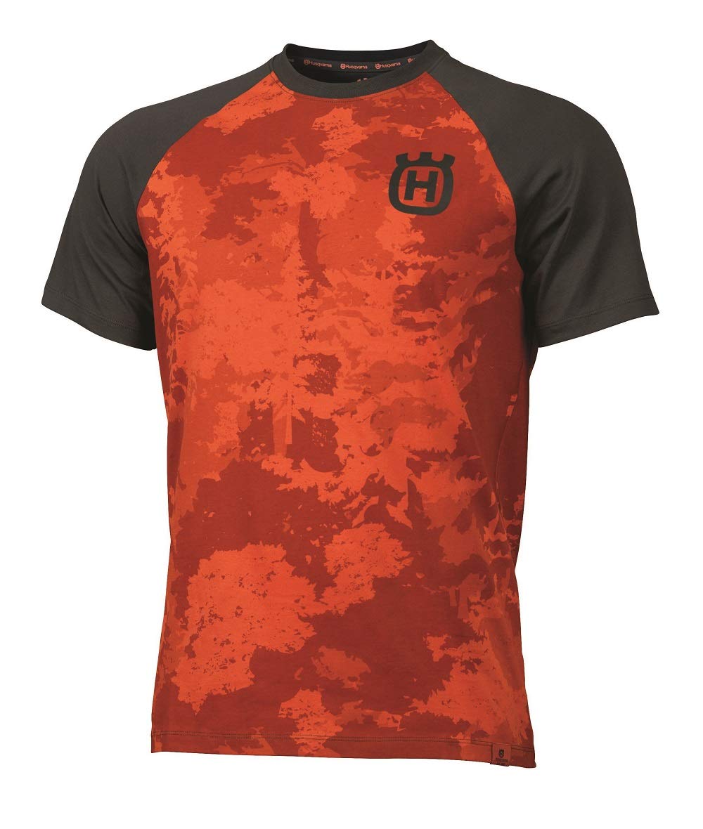 Husqvarna Short Sleeve Unisex T-Shirt, Orange, Large