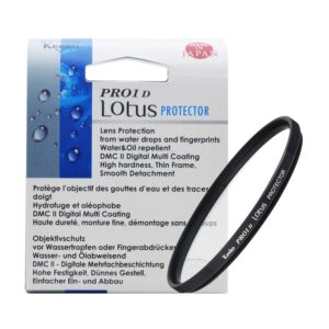 kenko camera lens protector pro1d lotus protector 58mm, multicoated, water-repellent, low-profile, 399323