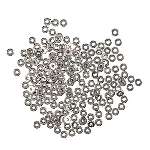 Deoot 400 PCS 6mm Gold & Silver Round Spacer Beads for Bracelet Necklace Jewelry Making Supplies