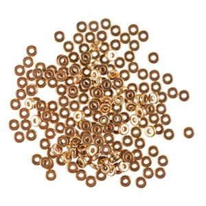 Deoot 400 PCS 6mm Gold & Silver Round Spacer Beads for Bracelet Necklace Jewelry Making Supplies