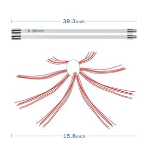 DECFLO Chimney Brush, Chimney Sweep Electrical Rotary Drill Drive Sweeping Cleaning Tool Kits with Nylon Flexible Rods (6 Rods)