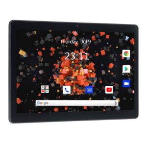 zonko tablet 10 inch, android 10 tablet, dual camera tablet pc, 2gb+32gb storage, ips hd touchscreen, quad core, wifi, bluetooth black
