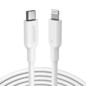 Anker USB C to Lightning Cable, Powerline II [10ft, MFi Certified] Extra Long Charging Cord for iPhone 13 13 Pro 12 Pro Max 12 11 X XS XR 8 Plus, AirPods Pro, Supports Power Delivery (White)