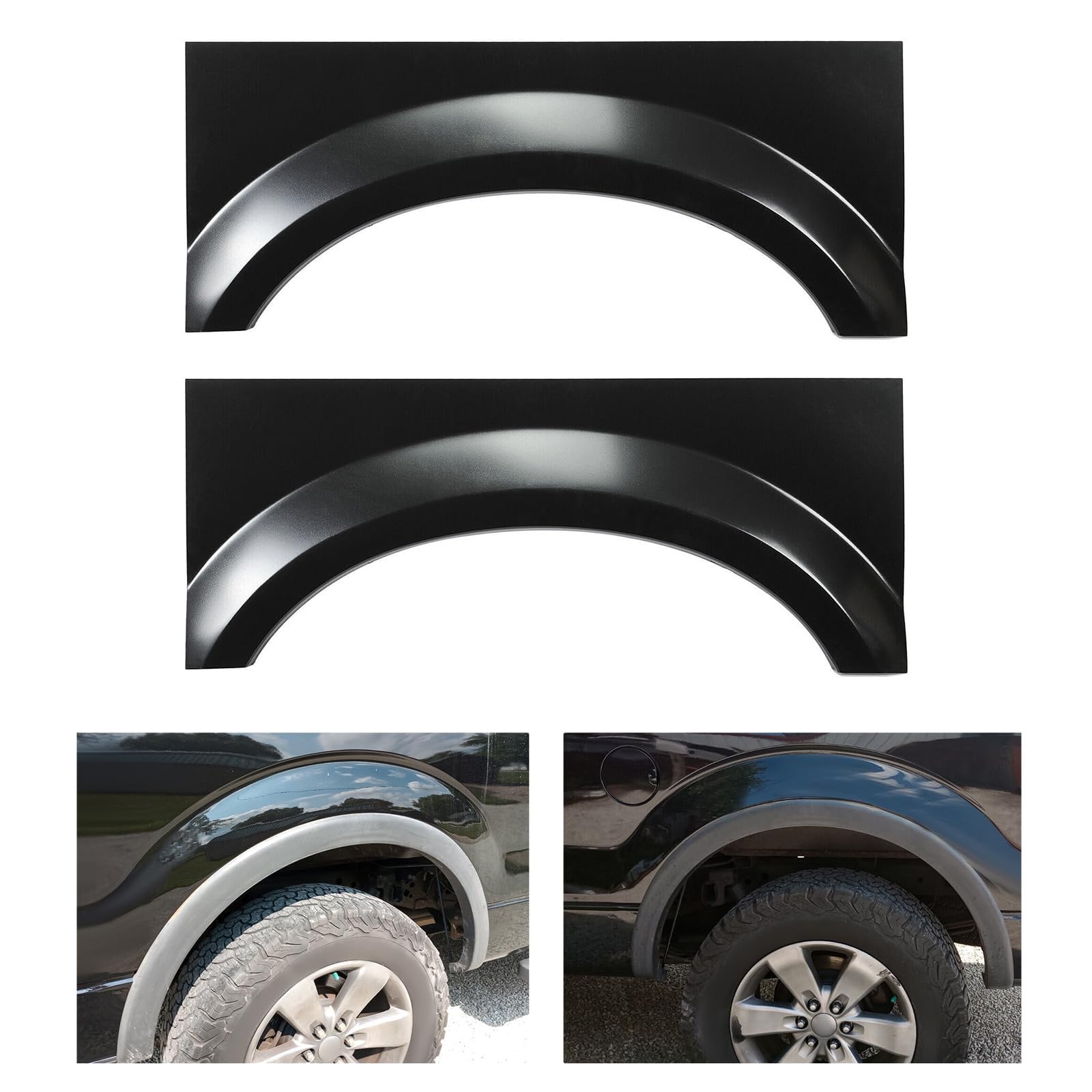 HECASA Bed Wheel Arch Rust Repair Patch Replacement Panel Pair Compatible with 1999-2007 Ford F250 F350 F450 F550 Pickup Trunk