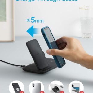 Anker Wireless Charging Station for Apple, PowerWave 3-in-1 Qi-Certified Stand for iPhone 14 Series, AirPods Pro, Apple Watch Series 1-6 (Watch Charging Cable & QC Adapter Not Included)