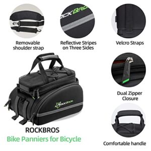 ROCKBROS Bike Trunk Bag 17L-45L Bike Rear Rack Bag Bike Bags for Bicycles Rear Rack Waterproof Bike Rack Bag