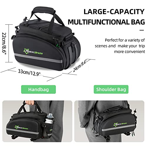 ROCKBROS Bike Trunk Bag 17L-45L Bike Rear Rack Bag Bike Bags for Bicycles Rear Rack Waterproof Bike Rack Bag