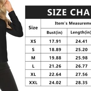 AjezMax Womens Golf Tennis Polo Shirts Long Sleeve Sun Protection Quick Dry Lightweight Casual Button Sports Athletic Tops Black Large