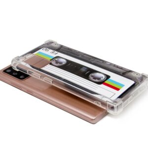 FAteamll Case for Galaxy Note 20,with Reinforced Corners TPU Soft Bumper Retro Cassette Tape Case Compatible with Samsung Galaxy Note 20