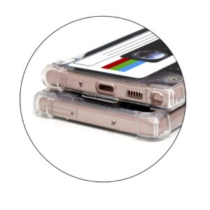 FAteamll Case for Galaxy Note 20,with Reinforced Corners TPU Soft Bumper Retro Cassette Tape Case Compatible with Samsung Galaxy Note 20