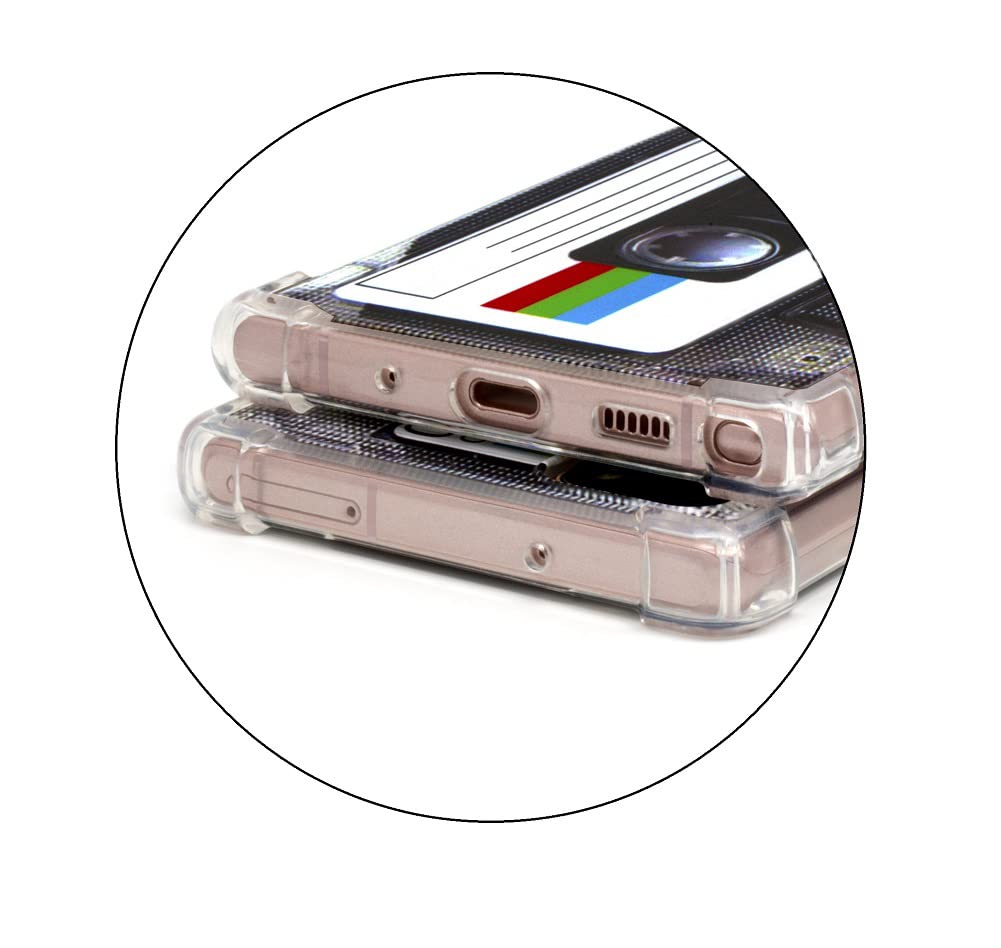 FAteamll Case for Galaxy Note 20,with Reinforced Corners TPU Soft Bumper Retro Cassette Tape Case Compatible with Samsung Galaxy Note 20