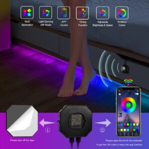 Smart LED Strip Lights 65.6FT, Music Sync Led Room Lights,Bluetooth App Control RGB led Strip Lights for Bedroom,Color Changing Led Room Lights 24V LED Rope Light for Party Home Decoration