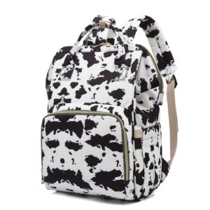 fengchensety cow spots print diaper bag backpack maternity baby changing bag backpacks