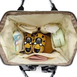 fengchensety Cow Spots Print Diaper Bag Backpack Maternity Baby Changing Bag Backpacks