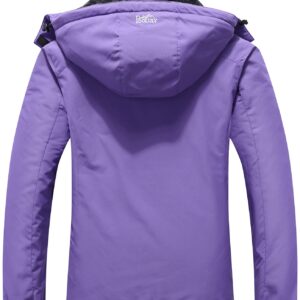 Pooluly Women's Ski Jacket Warm Winter Waterproof Windbreaker Hooded Raincoat Snowboarding Jackets