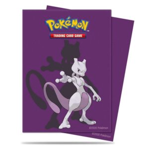 ultra pro e-15394 standard deck protector sleeves-pokemon mewtwo 65pk, multi