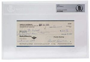 red auerbach boston autographed signed personal check #2236 8/1/2003 slabbed bas