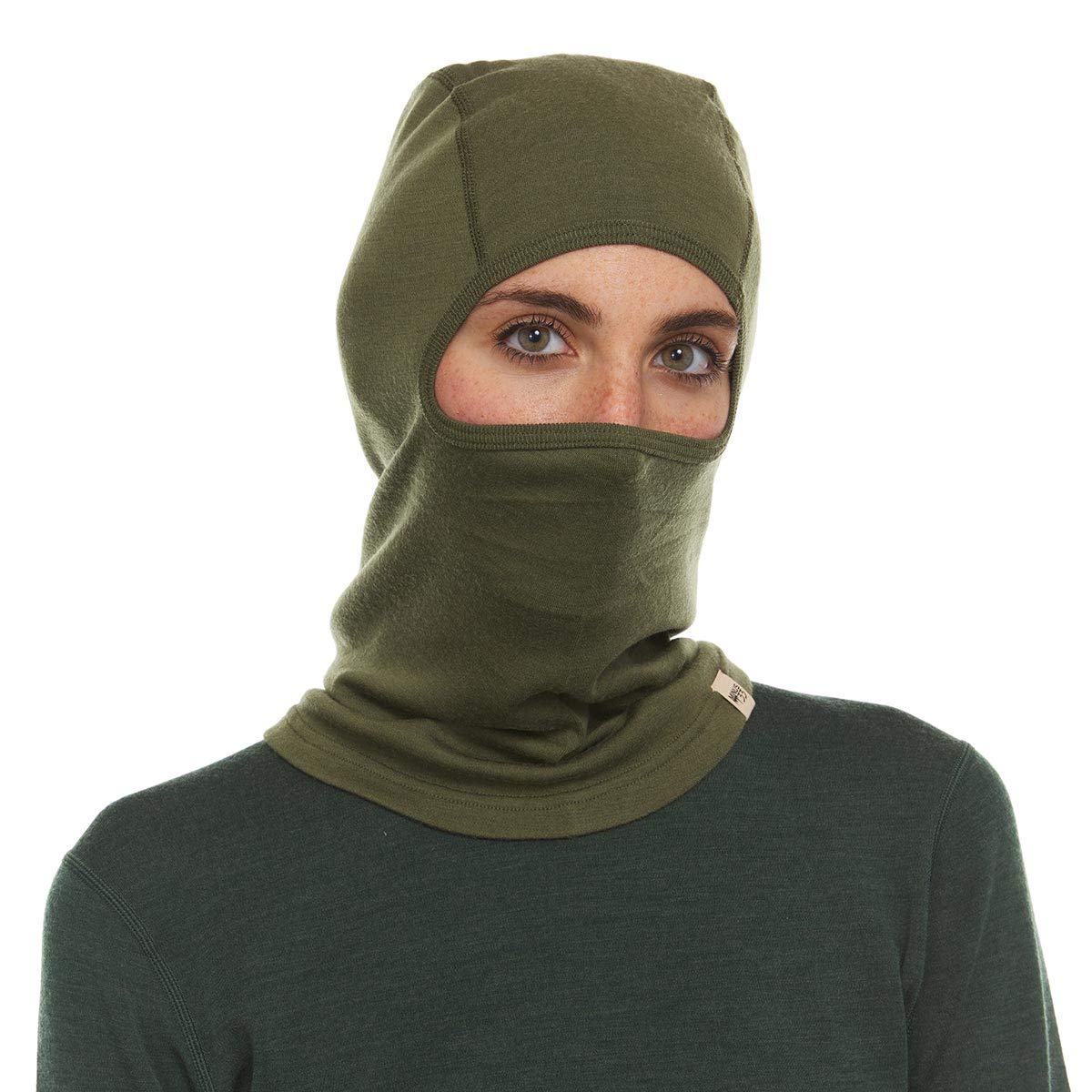 100% Merino Wool Balaclava Olive Drab One Size