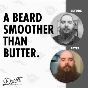 Detroit Grooming Co. Beard Butter - Softens, Thicken, Hydrates, and Rejuvenate Your Beard with Safflower Oil and Shea Butter - Styling Essentials - Toasted Vanilla Amber - 313-2oz