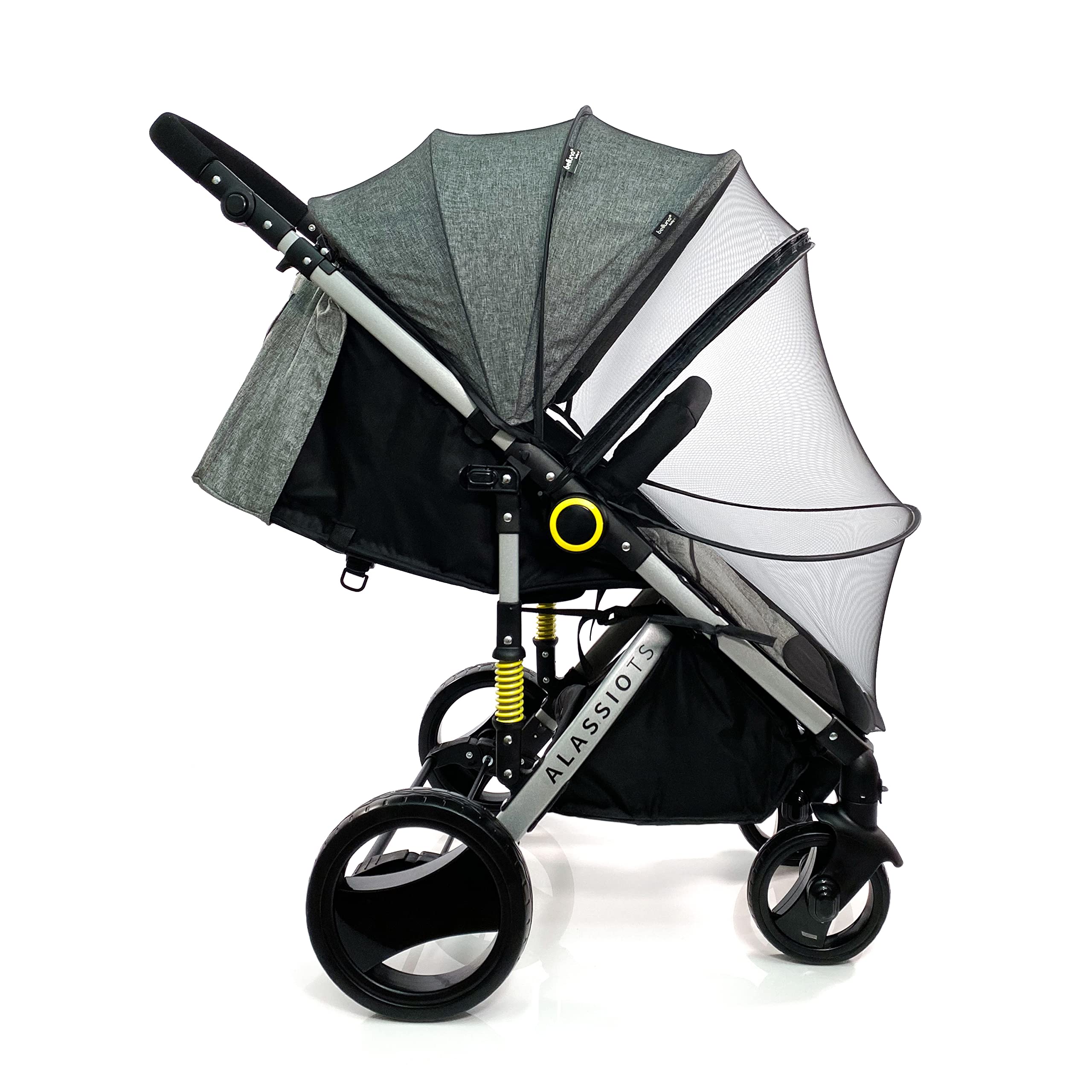 Baby Stroller Universal Mosquito Net Cover, Fits Crib, Bassinet, Cradle - Black