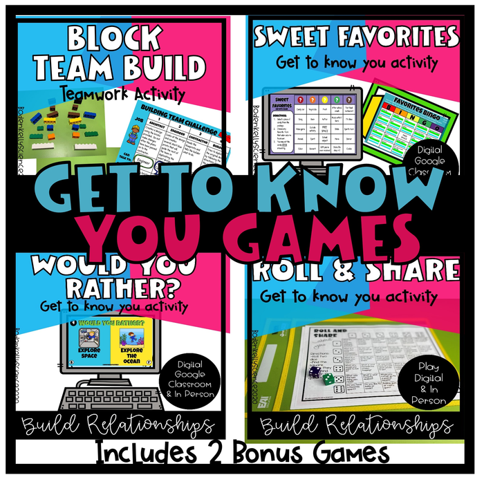 Back to School Get to Know You Activities Bundle