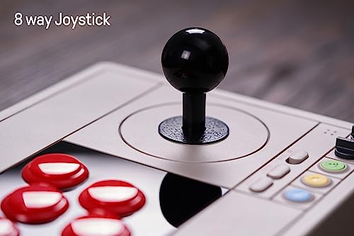 8Bitdo Arcade Stick for Switch & Windows, Arcade Fight Stick Support Wireless Bluetooth, 2.4G Receiver and Wired Connection