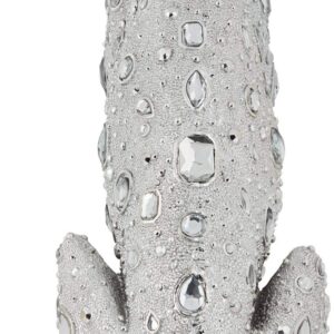 Studio 55D Sitting Leopard 16" High Silver Sculpture