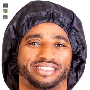 black shower cap for men