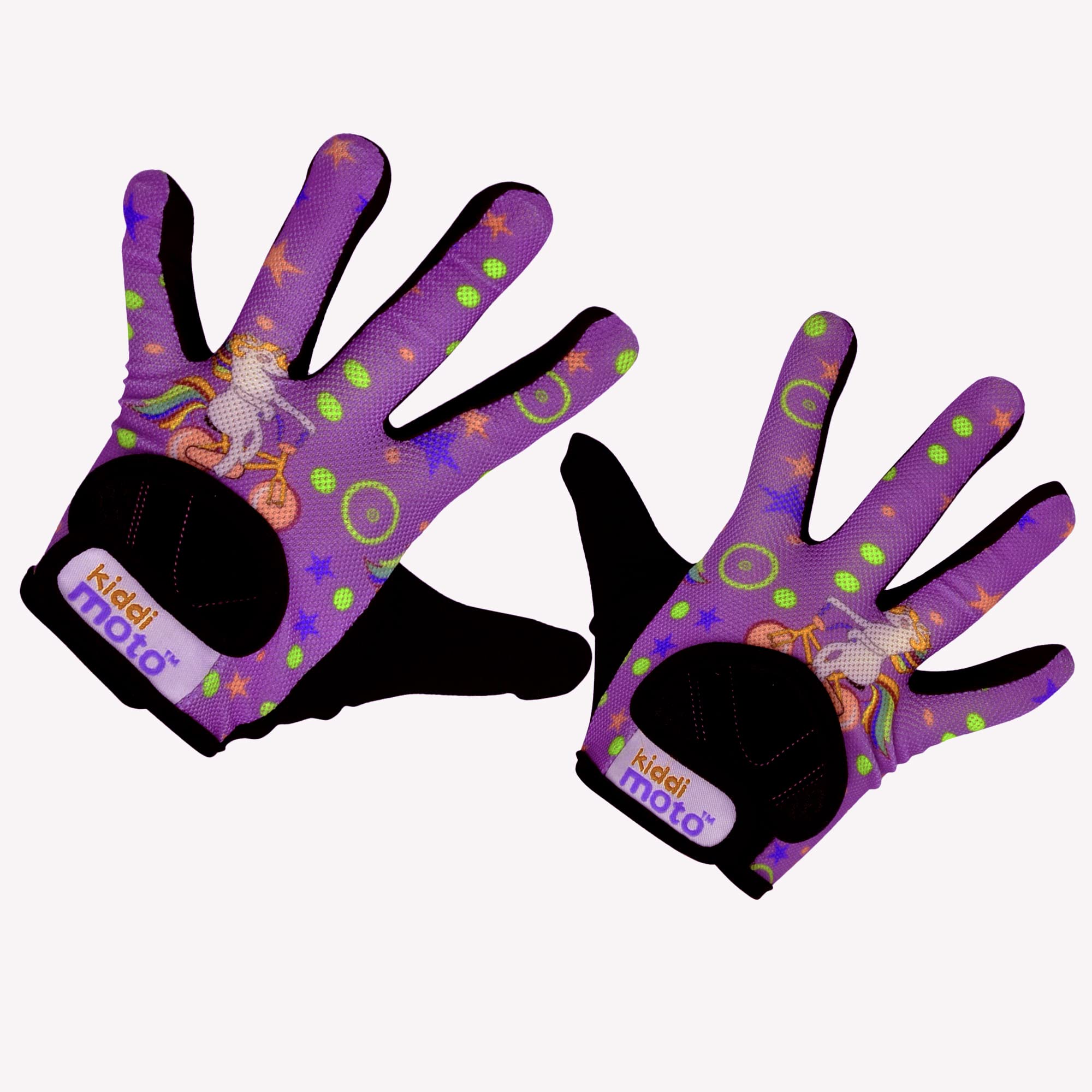 Kiddimoto Kids Cycling Gloves| Anti-Slip Kids Bike Gloves for Boys and Girls| Full Finger Kids Mountain Bike Gloves for BMX, MTB Riding, Gymnastics, Scooters, Skateboard, Rollerblade.