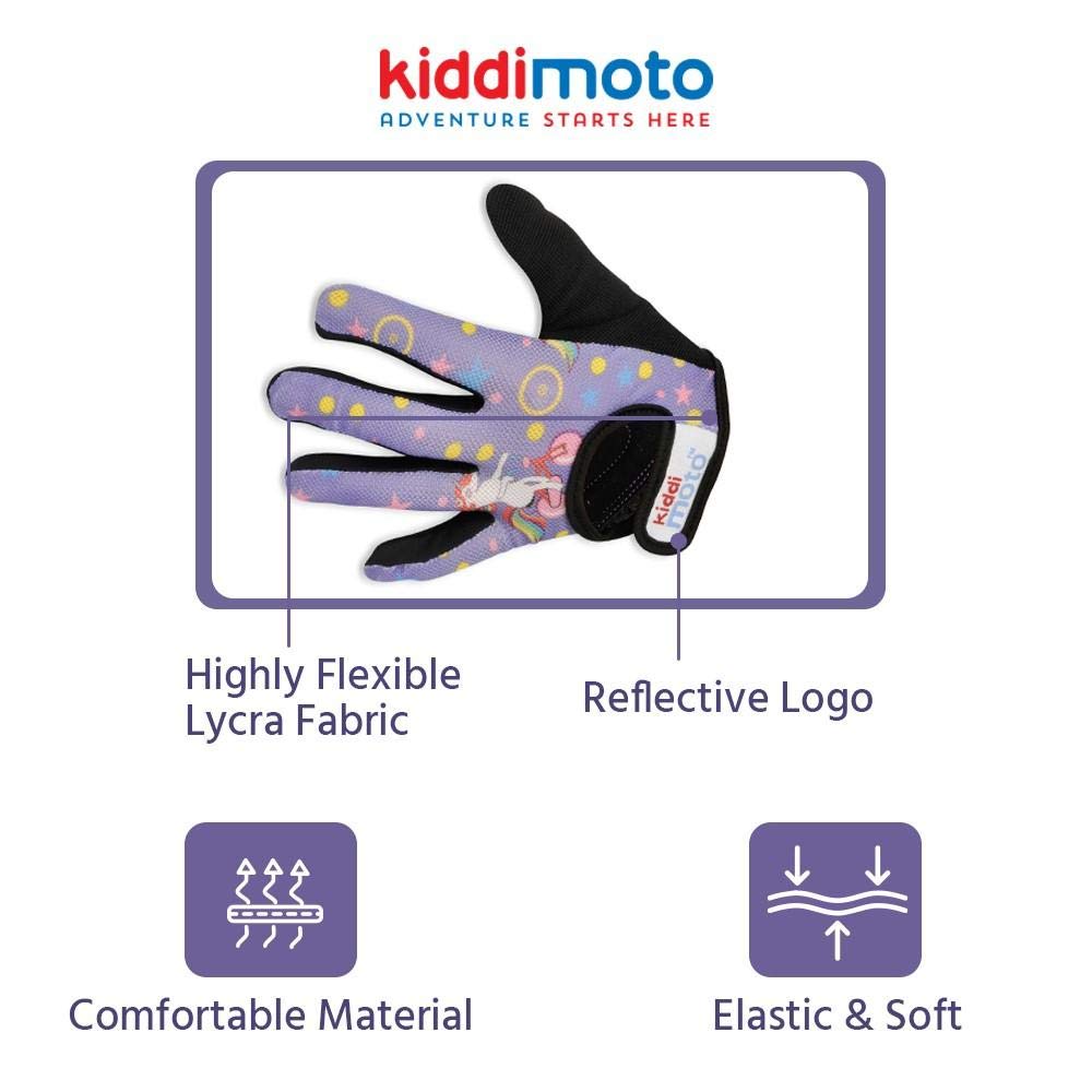 Kiddimoto Kids Cycling Gloves| Anti-Slip Kids Bike Gloves for Boys and Girls| Full Finger Kids Mountain Bike Gloves for BMX, MTB Riding, Gymnastics, Scooters, Skateboard, Rollerblade.