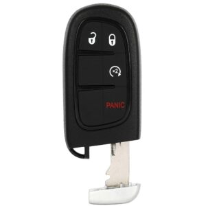 anglewide car key fob keyless entry remote shell case replacement for 14-18 for jeep for cherokee (fcc gq454) 4 buttons 1pad