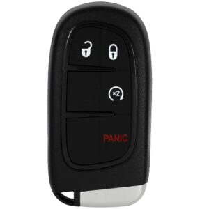 ANGLEWIDE Car Key Fob Keyless Entry Remote SHELL CASE Replacement for 14-18 for Jeep for Cherokee (FCC GQ454) 4 Buttons 1pad