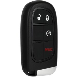 ANGLEWIDE Car Key Fob Keyless Entry Remote SHELL CASE Replacement for 14-18 for Jeep for Cherokee (FCC GQ454) 4 Buttons 1pad