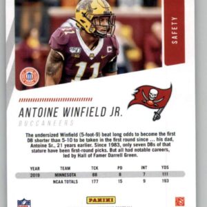 2020 Panini Prestige #208 Antoine Winfield Jr. RC Rookie Tampa Bay Buccaneers Football Trading Card