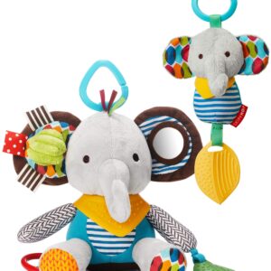 Skip Hop Bandana Buddies Baby Activity and Teething Toy Set with Multi-Sensory Rattle and Textures, Elephant