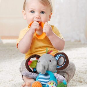 Skip Hop Bandana Buddies Baby Activity and Teething Toy Set with Multi-Sensory Rattle and Textures, Elephant