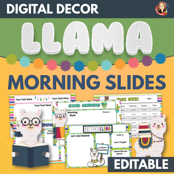 Llama Digital Morning Meeting and Agenda Slides